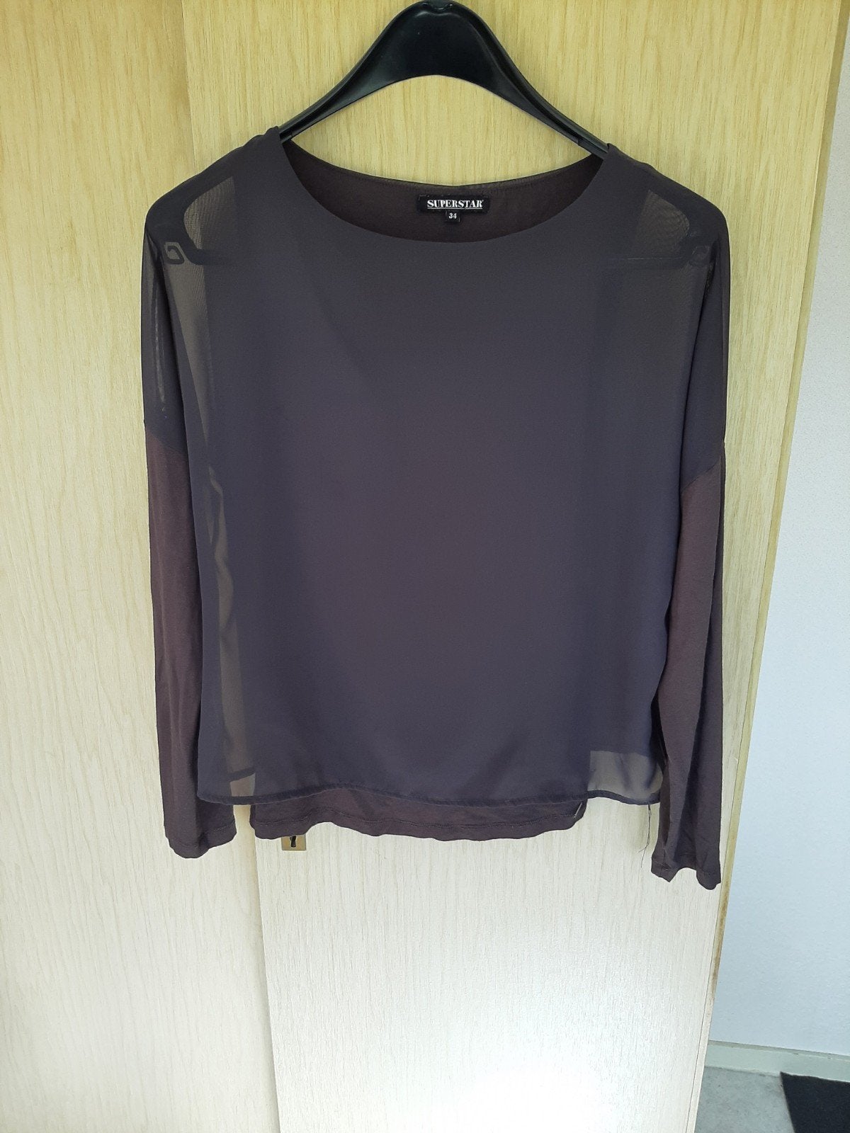 Nieuw bruin superstar blouse shirt top maat 34, Bruin, Nieuw, Ophalen of Verzenden, Maat 34 (XS) of kleiner