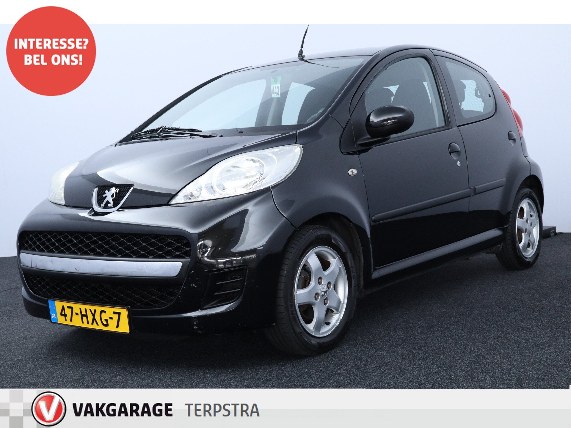 Peugeot 107 1.0-12V XS/ 5-Drs/ 14'' LMV/ Bluetooth/ Airco/ C, Voorwielaandrijving, Gebruikt, Zwart, 4 stoelen