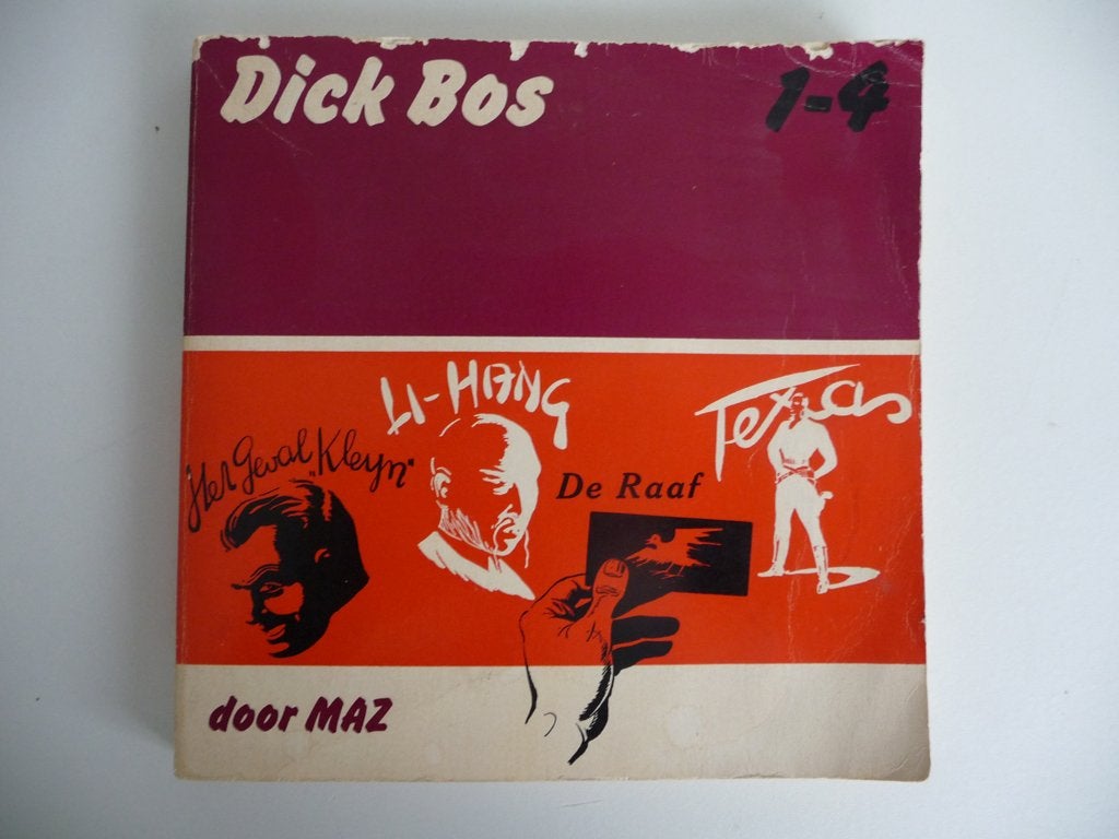 stripboek DICK BOS 1-4 door Alfred Mazure - 1971, Gelezen, Ophalen of Verzenden, Alfred Mazure , Eén stripboek