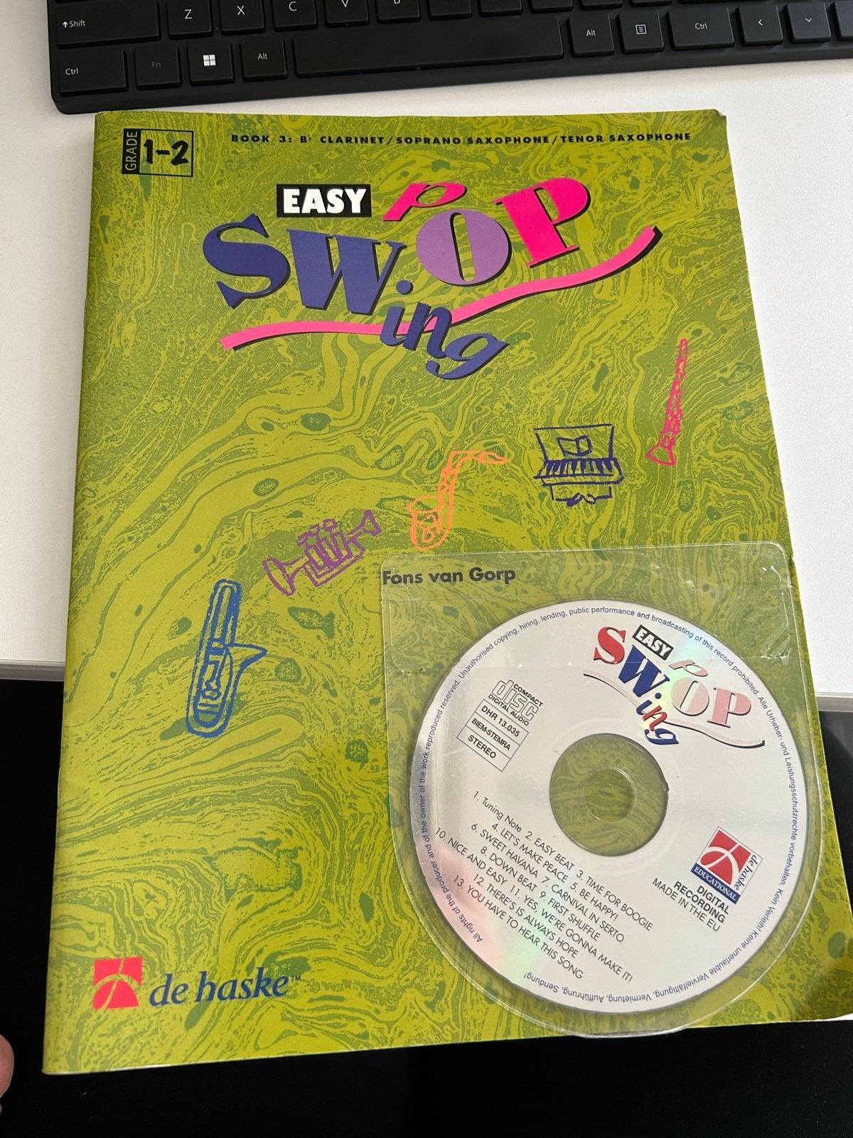 Easy Swing Boek 3 met CD - Klarinet/Saxofoon, Muziek en Instrumenten, Gebruikt, Ophalen of Verzenden, Jazz, Saxofoon