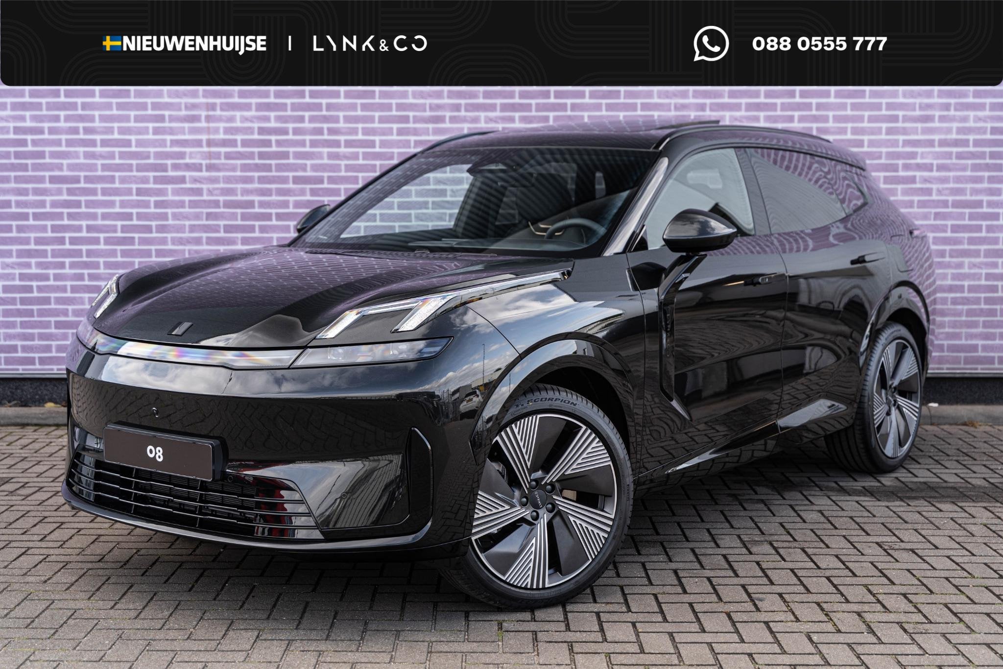 Lynk & Co 08 1.5 More Elektrische massage- & ventilatiestoel, Euro 6, Zwart, Plug-in hybride, Nieuw
