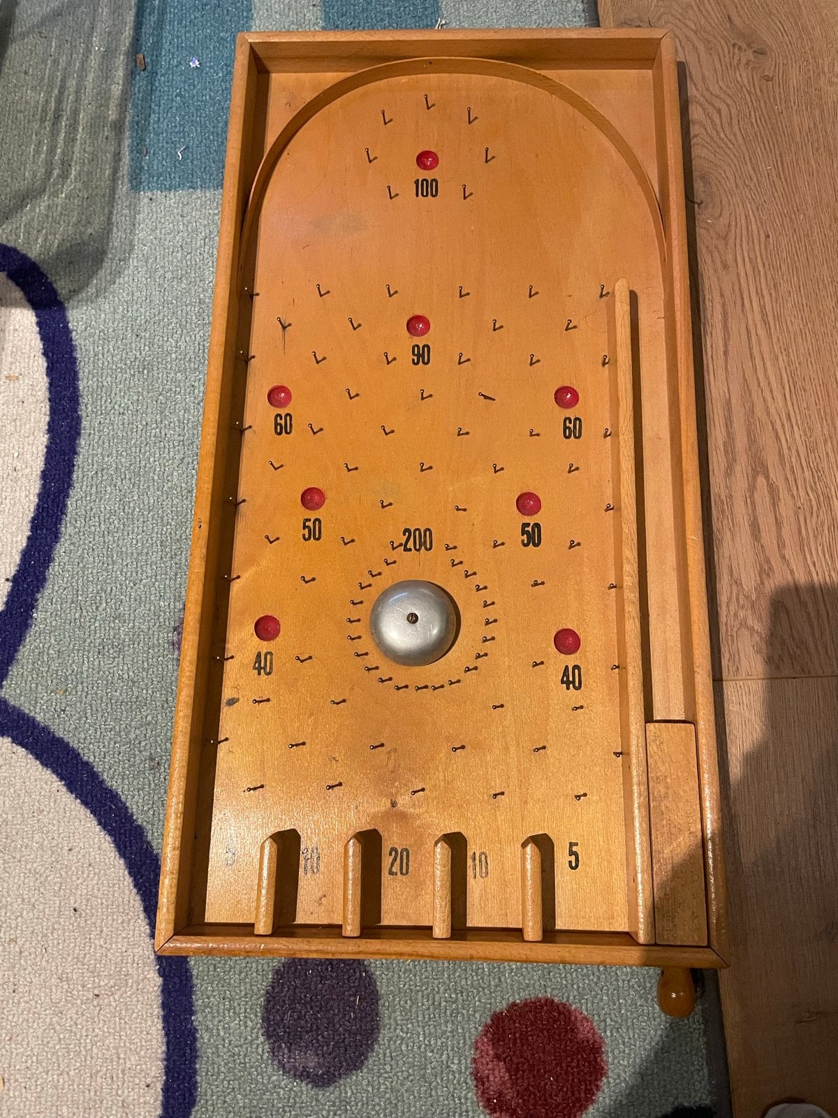 Vintage houten flipperkast, Ophalen, Gebruikt