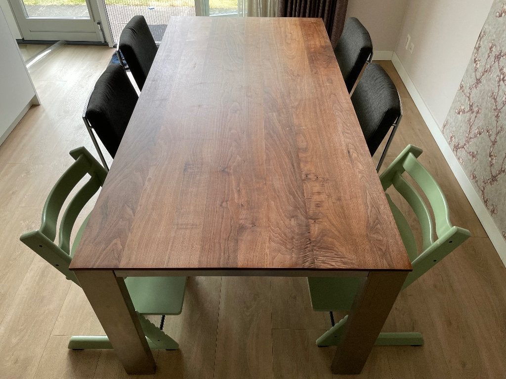 Bert Plantagie eettafel Edge noten 200x100, Huis en Inrichting, Ophalen, Gebruikt, 100 tot 150 cm, 200 cm of meer