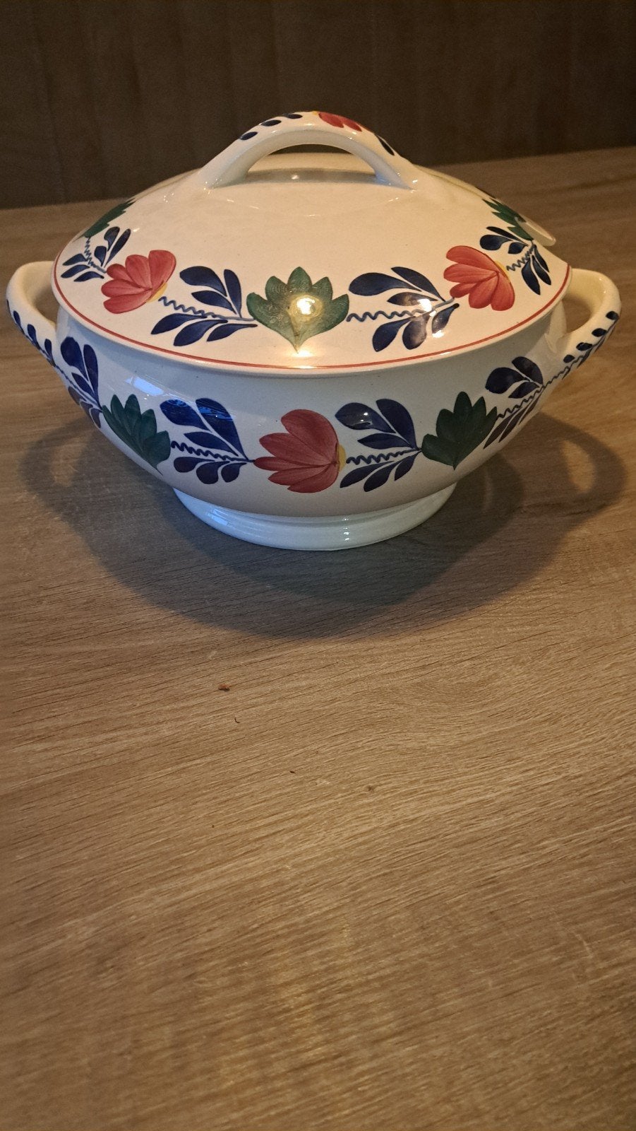 Vintage Soepterrine Maastricht Holland - Bloemenpatroon, Ophalen of Verzenden
