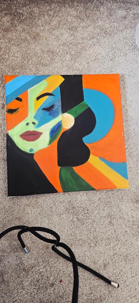 Origineel handgeschilderd acrylschilderij - Gesigneerd, Ophalen