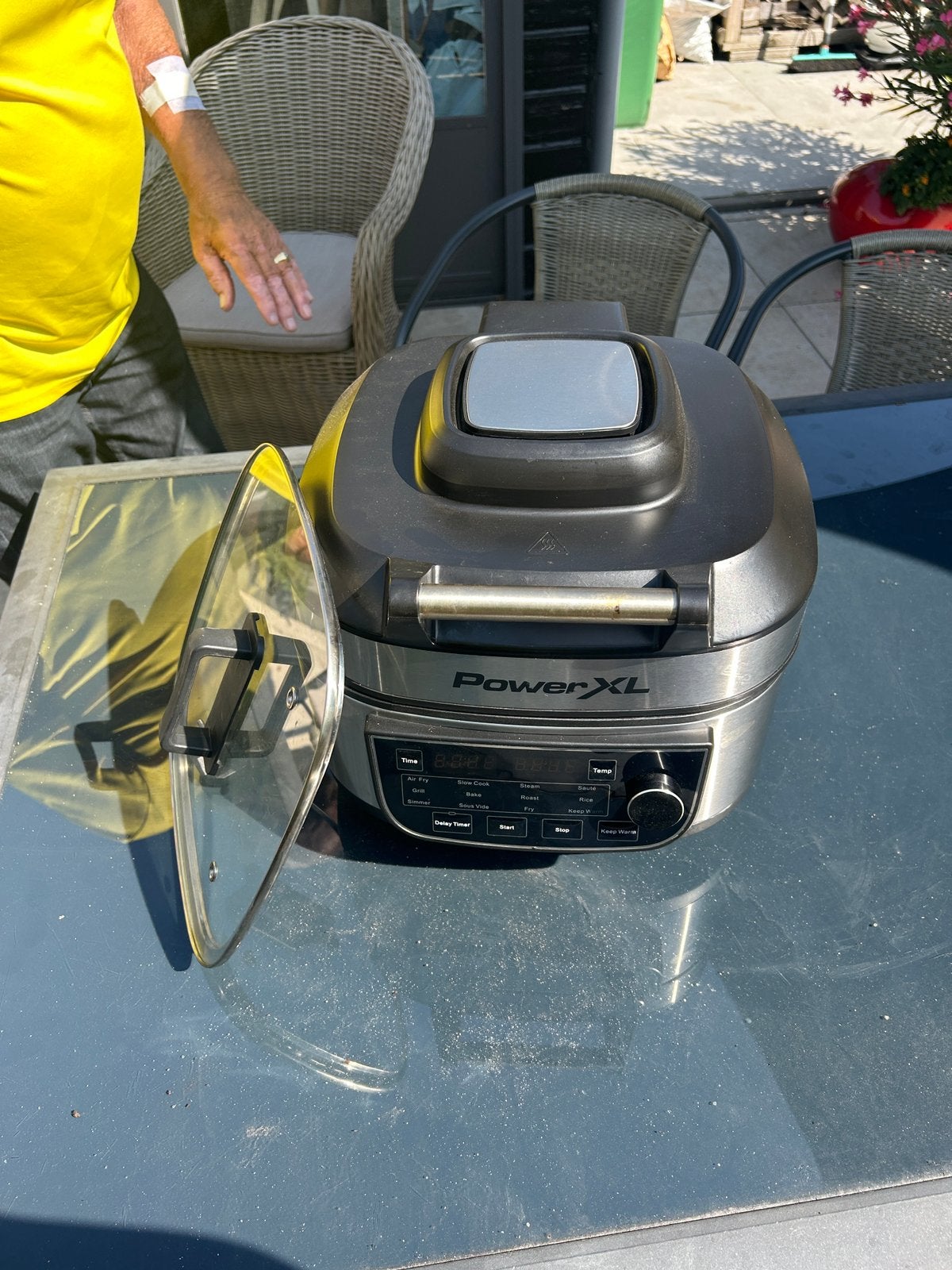 PowerXL 12-in-1 Multicooker, grillen, frituren en sl cooken, Ophalen, Zo goed als nieuw, 50 cm of meer