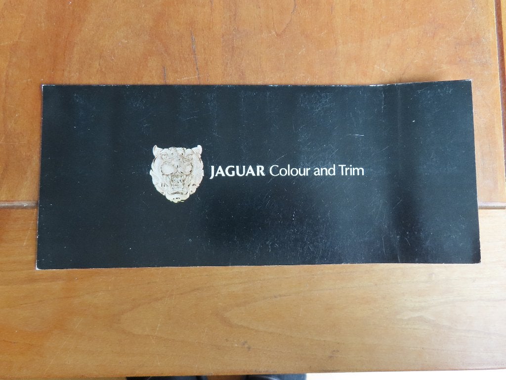 Folder Jaguar kleuren voor lak en bekleding, ca 1980, Ophalen of Verzenden, Zo goed als nieuw, Overige merken, Jaguar