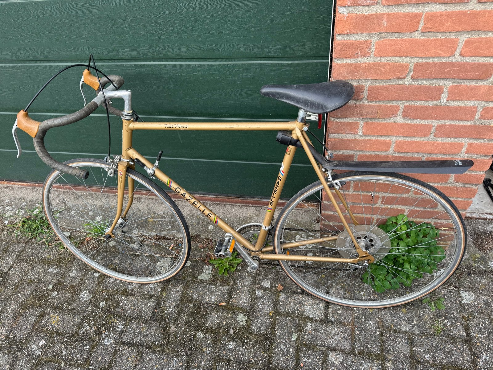 Gazelle racefiets - Vintage goudkleurig, Fietsen en Brommers, Ophalen, 28 inch, Gebruikt, Gazelle
