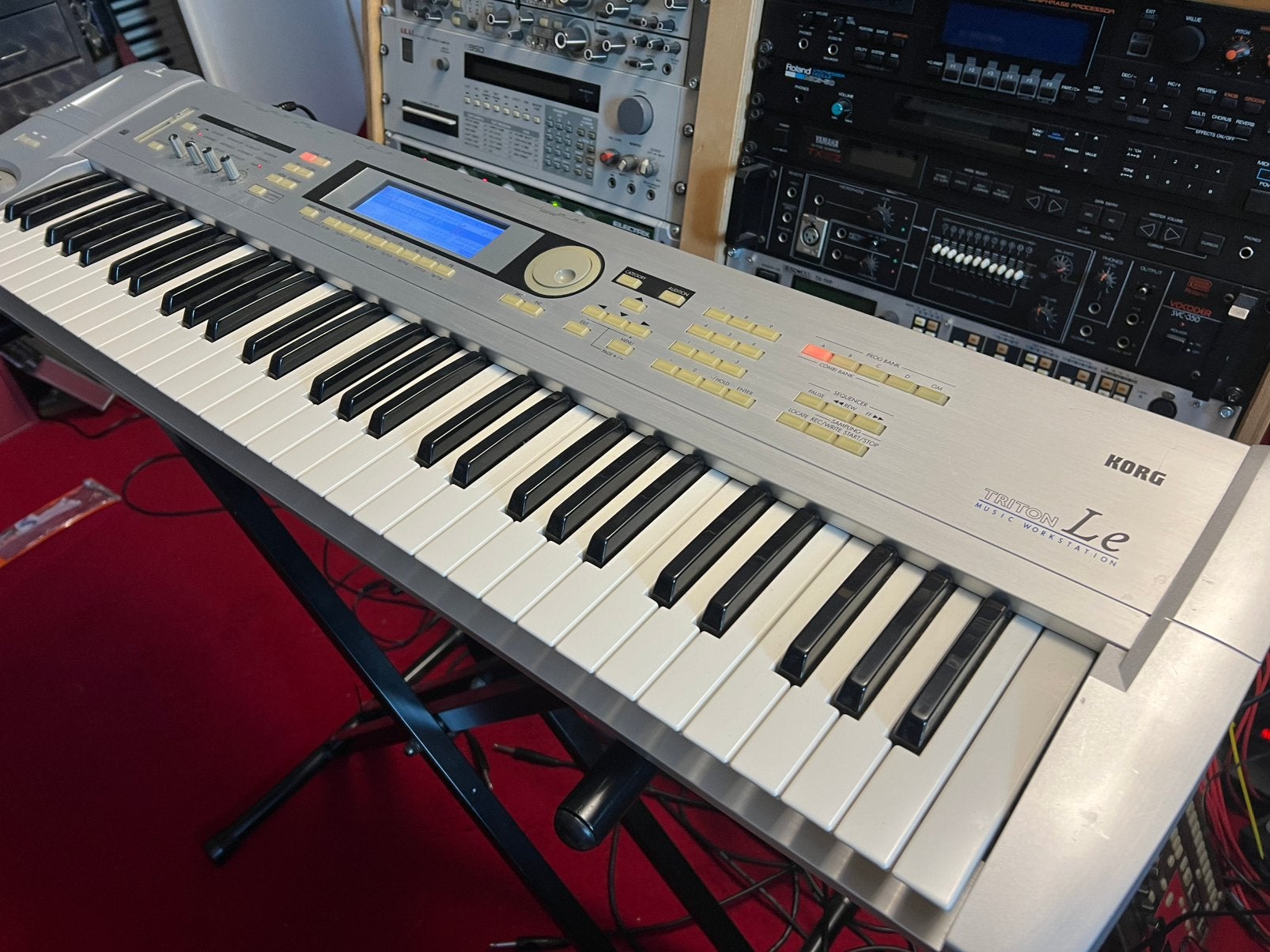 Korg Triton Le Workstation Synth/Sampler (dus + sample card), Ophalen of Verzenden, Gebruikt, 61 toetsen, Korg