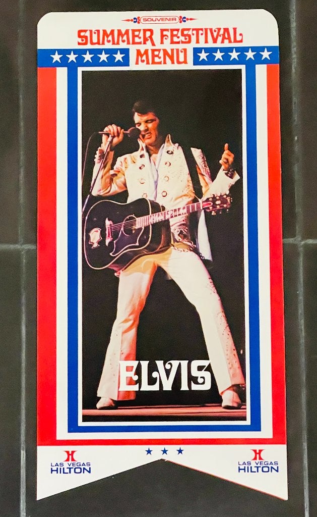 Elvis Presley - Origineel 1972 Summer Festival Menu - USA, Verzenden, Nieuw, Foto of Kaart