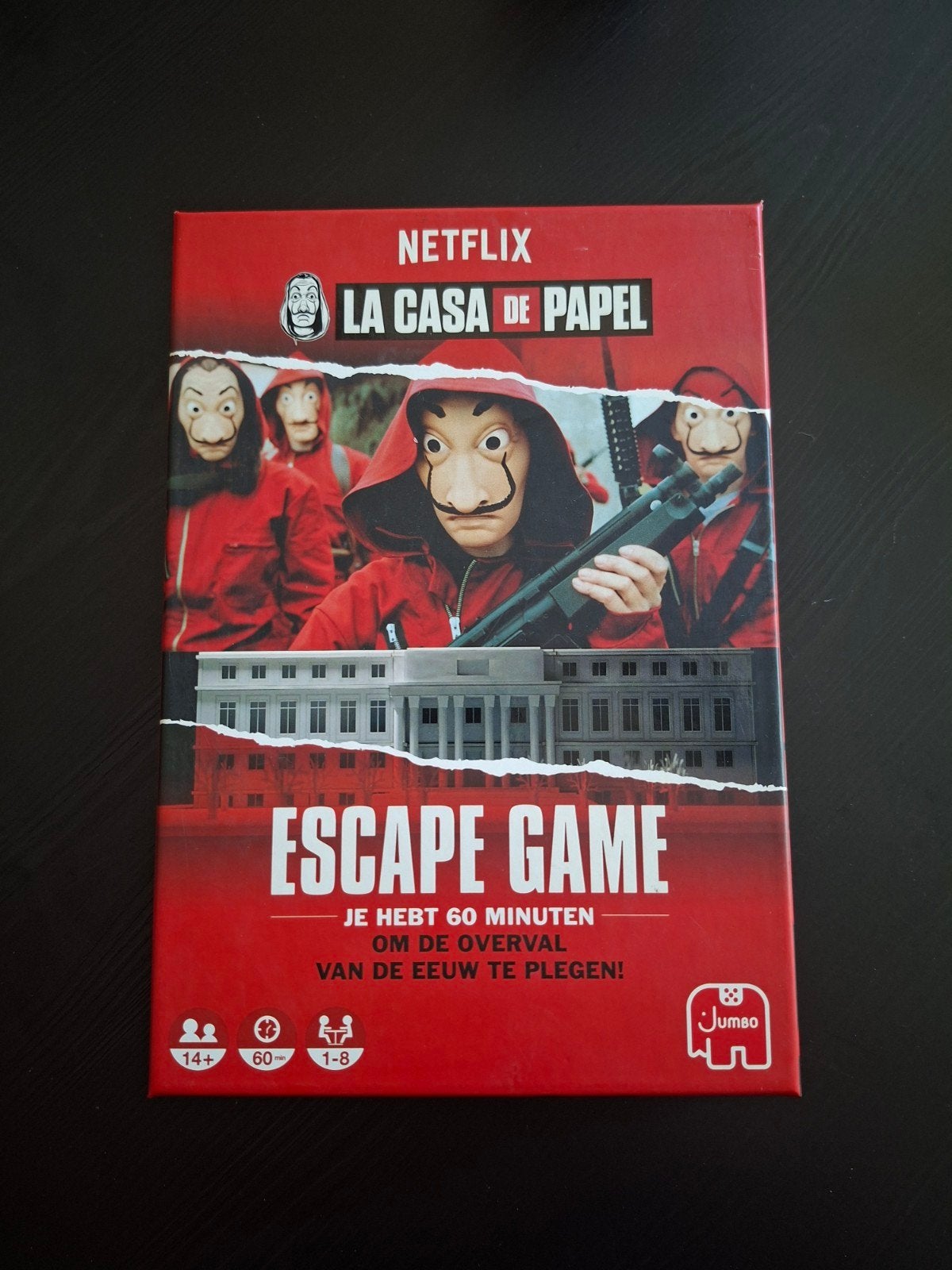 La Casa de Papel Escape Game - Jumbo, Vijf spelers of meer, Ophalen of Verzenden, Zo goed als nieuw, Jumbo