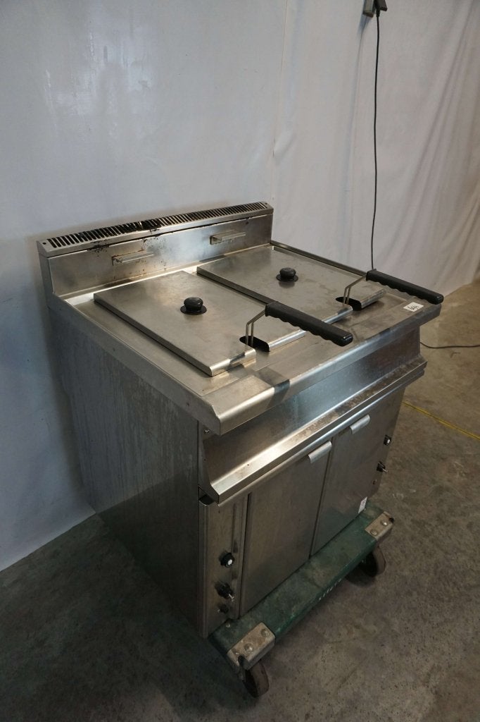 RVS Horeca Gazi dubbele frituur friteuse, Fornuis, Frituur en Grillen, Gebruikt, Niet ingevuld, Niet ingevuld