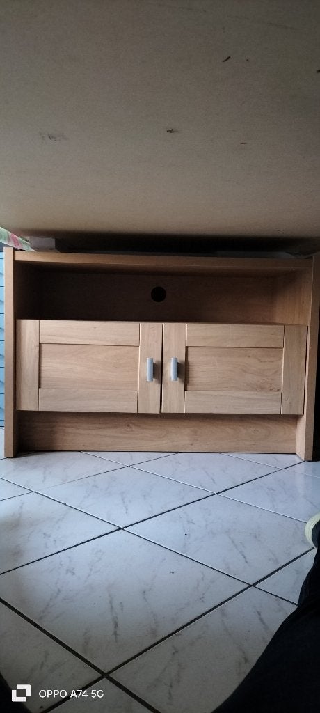 Houten tv meubel, Ophalen, 50 tot 100 cm, Zo goed als nieuw, Minder dan 100 cm
