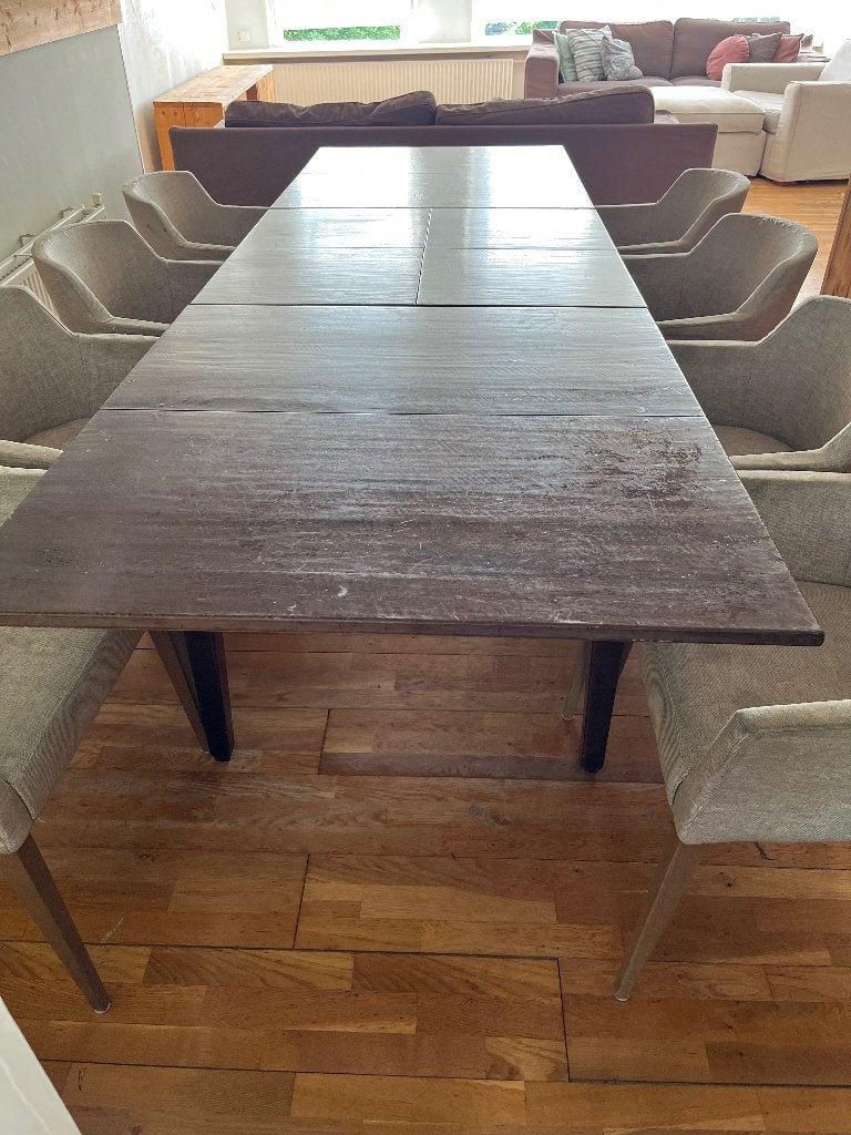 Grote uitklapbare houten tafel, Ophalen, Gebruikt, 200 cm of meer, 50 tot 100 cm