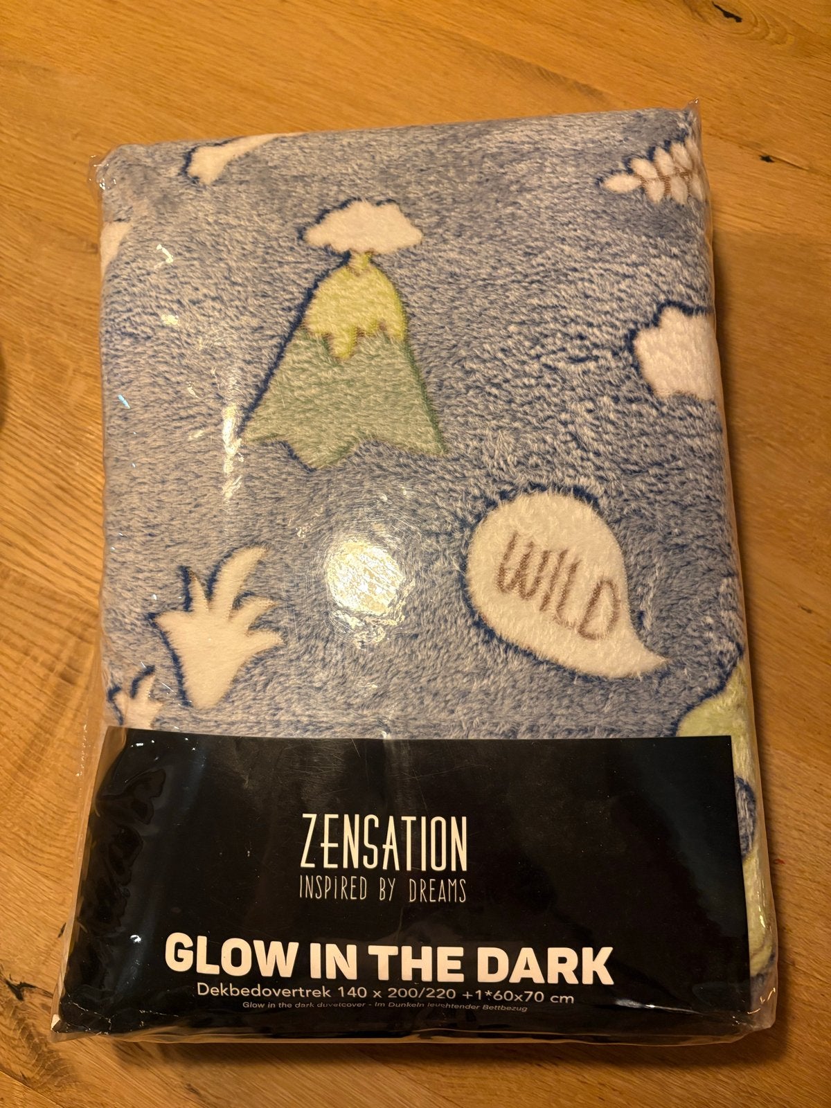 Nieuw Zensation Glow in the Dark Dekbedovertrek Dinos, Eenpersoons, Blauw, Dekbedovertrek, Nieuw