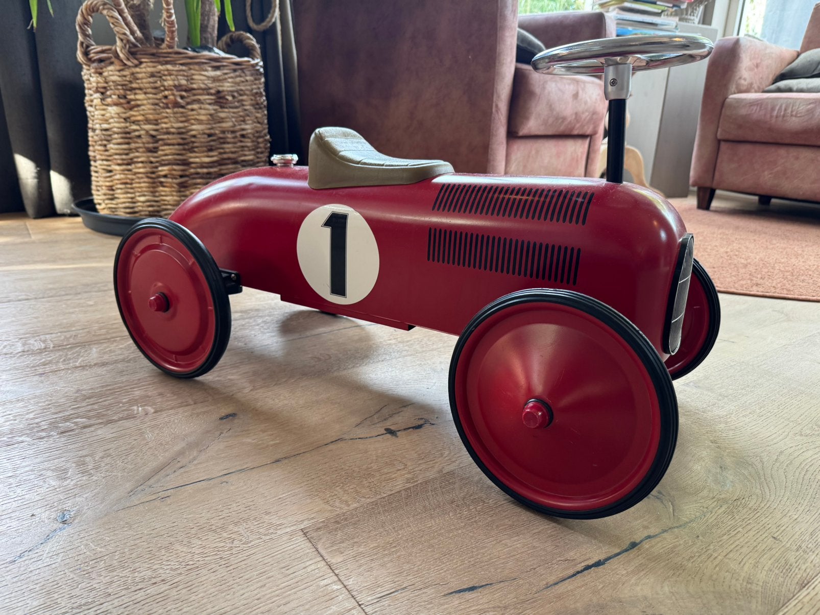 Rode vintage loopauto., Ophalen, Gebruikt