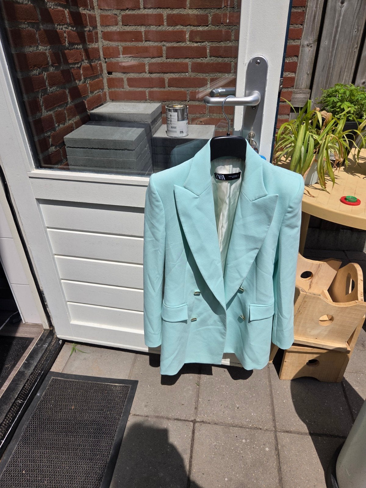 Zara Blazer Mintgroen Maat M, Maat 38/40 (M), Zara, Ophalen of Verzenden, Zo goed als nieuw