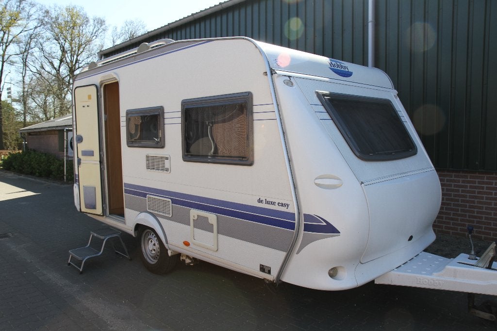 Hobby 400 SB De Luxe Easy 2003 Mover Voortent, Schokbreker, Hobby, Bedrijf, Treinzit