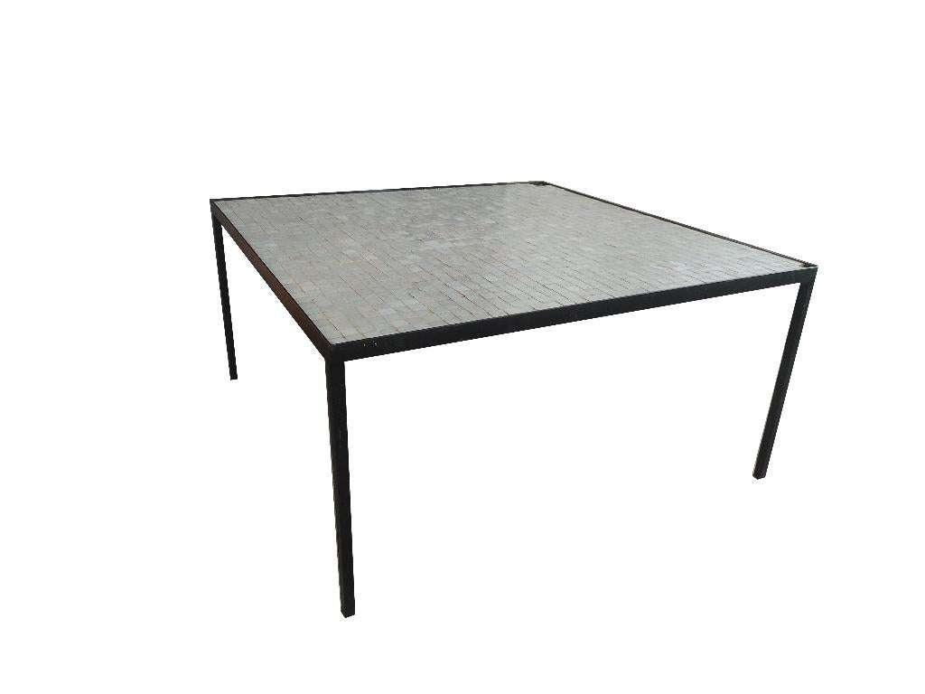 Schitterende vintage Floris Fiedeldij design salontafel, Ophalen, Gebruikt, Meerkleurig, Metaal