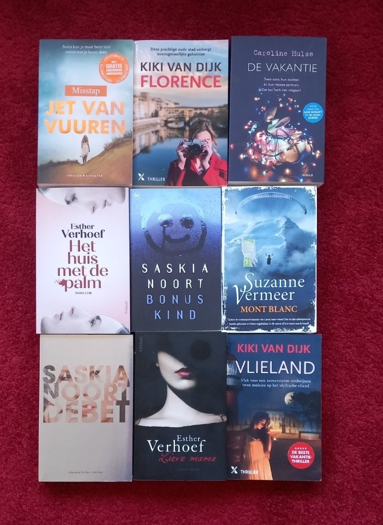 9 Thrillers van diverse Nederlandse schrijfsters, Ophalen of Verzenden, Zo goed als nieuw, Diverse auteurs, Nederland