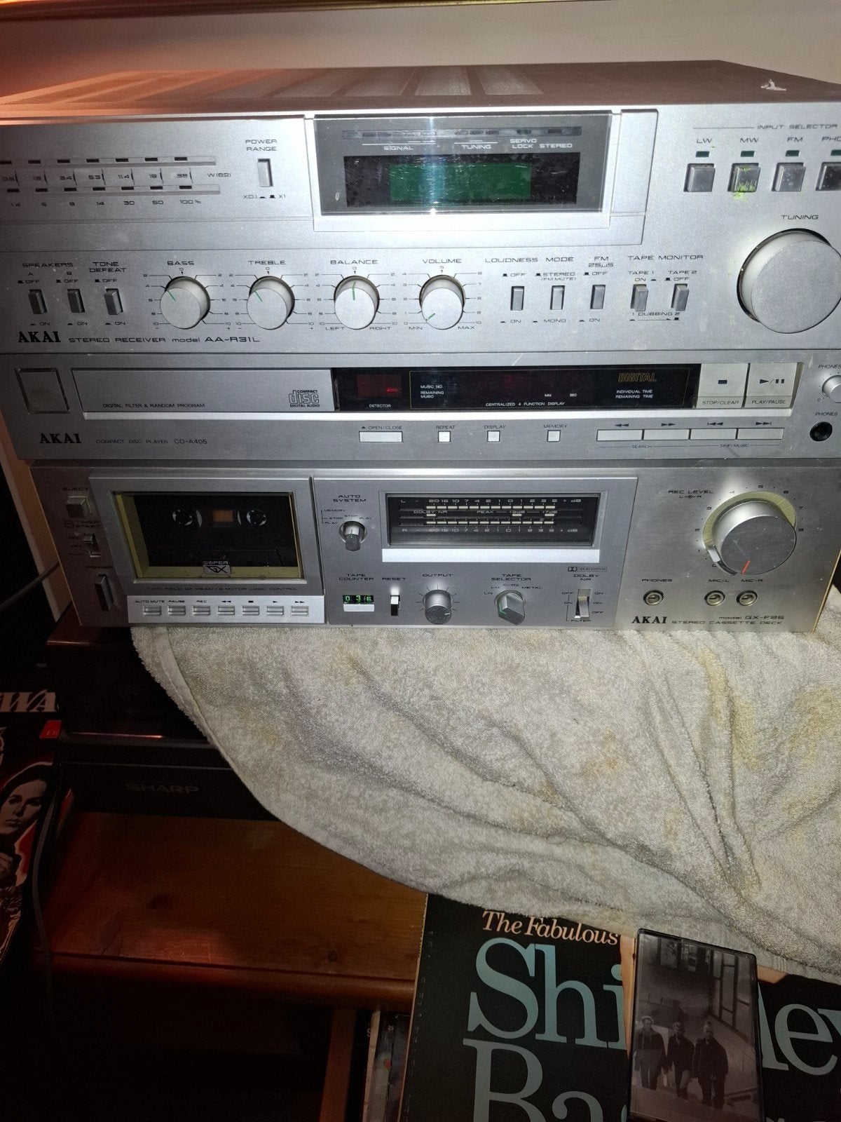 akai stereo, Gebruikt, Cassettedeck, Akai, Losse componenten