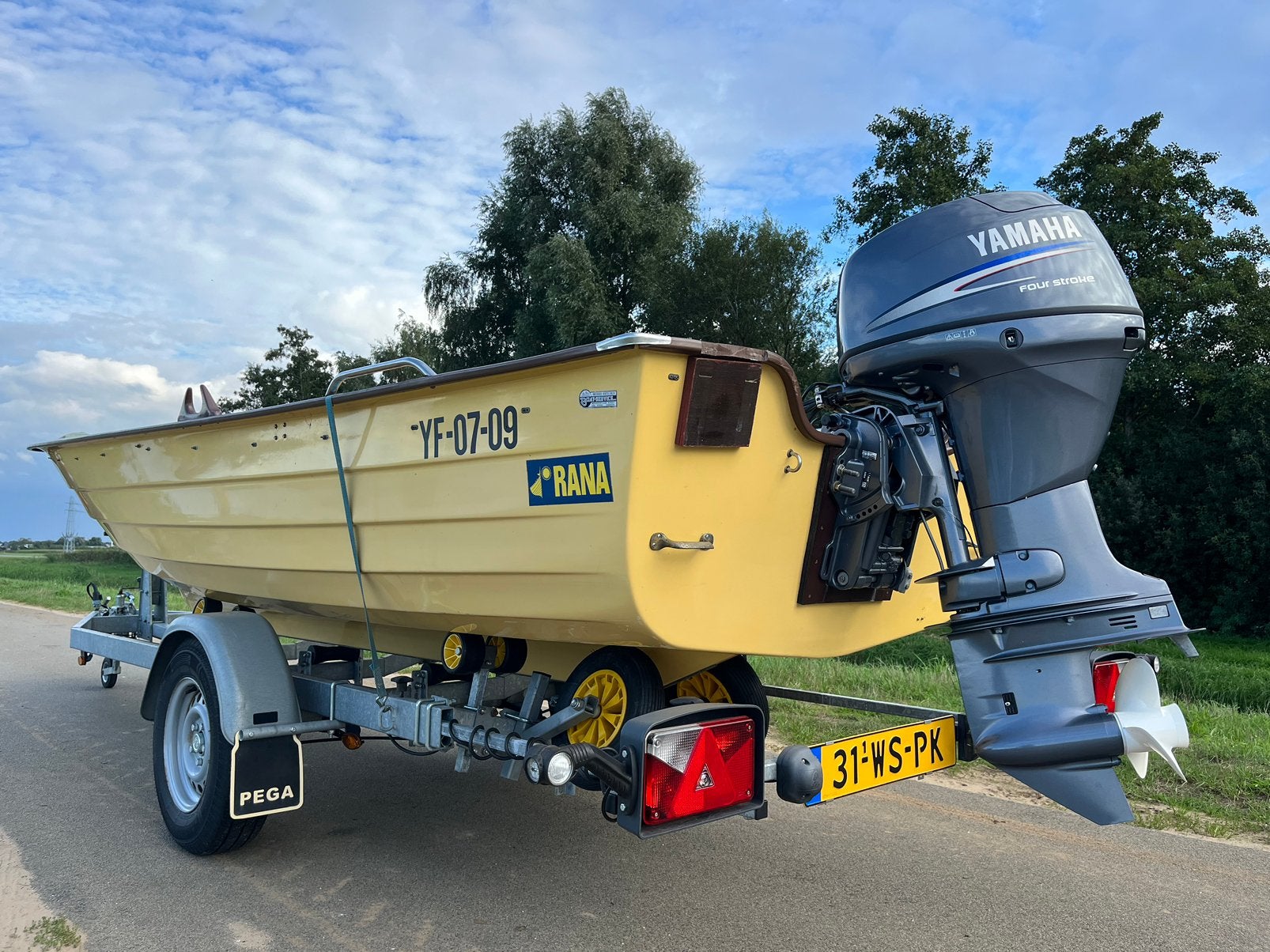 Rana 17 yamaha 40 pk geremde Pega v-liner, Watersport en Boten, Ophalen, Gebruikt
