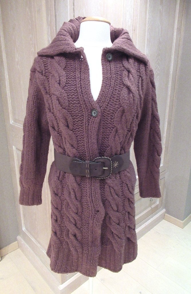 Jackpot bruine wollen cardigan mt 36/38, Maat 38/40 (M), Bruin, Verzenden, Jackpot