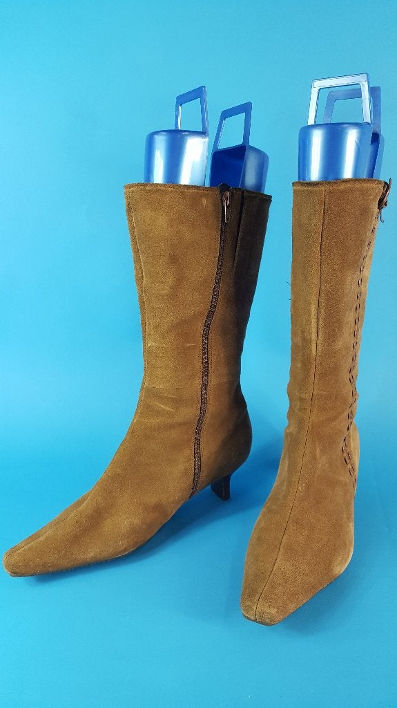 Ecco laarzen, bruin suede, maat 40. Dameslaarzen. 7C5, Tweedehands verkoop, Bruin, Ophalen of Verzenden, Hoge laarzen