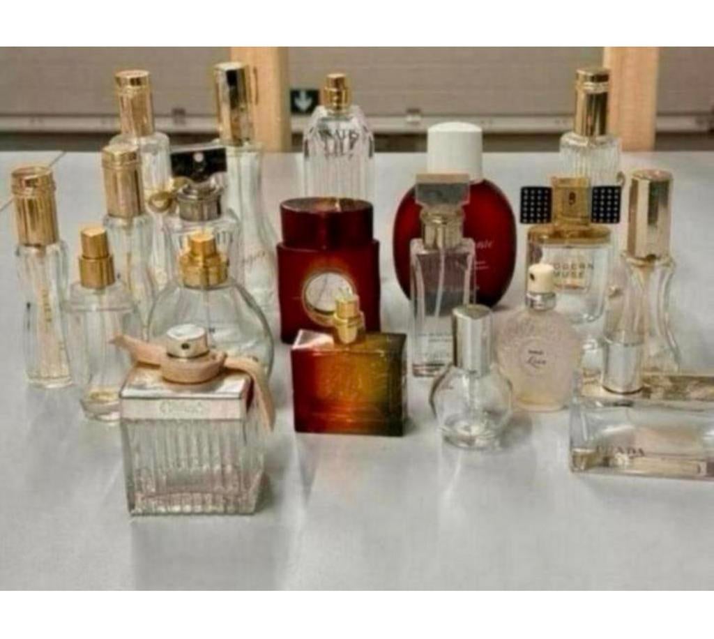 21 parfum fles flesjes parfumfles parfumflesjes verzameling, Ophalen of Verzenden, Zo goed als nieuw, H, H