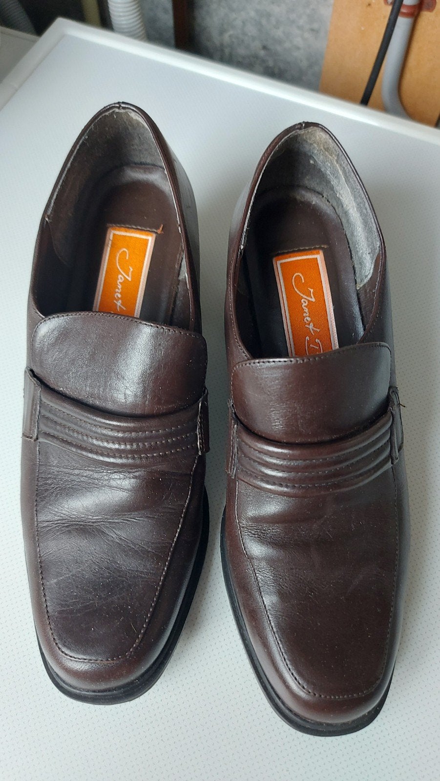 Bruine leren dames schoenen Janet D. maat 38, Kleding | Dames, Bruin, Janet D., Ophalen of Verzenden, Zo goed als nieuw