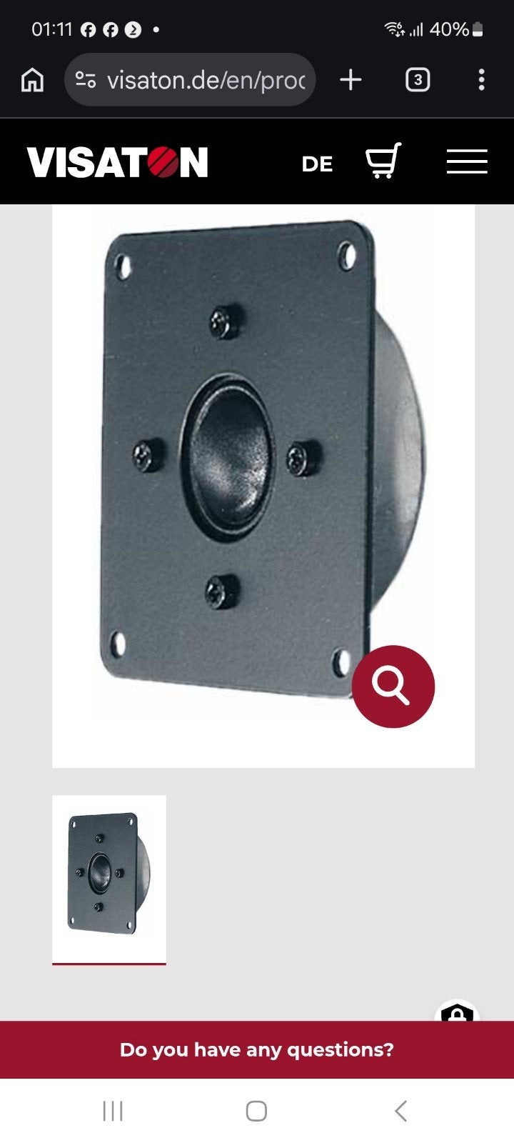 Visaton DTW 95 NG tweeters 8 Ohm 2x, Ophalen of Verzenden, Nieuw, Overige typen, Overige merken