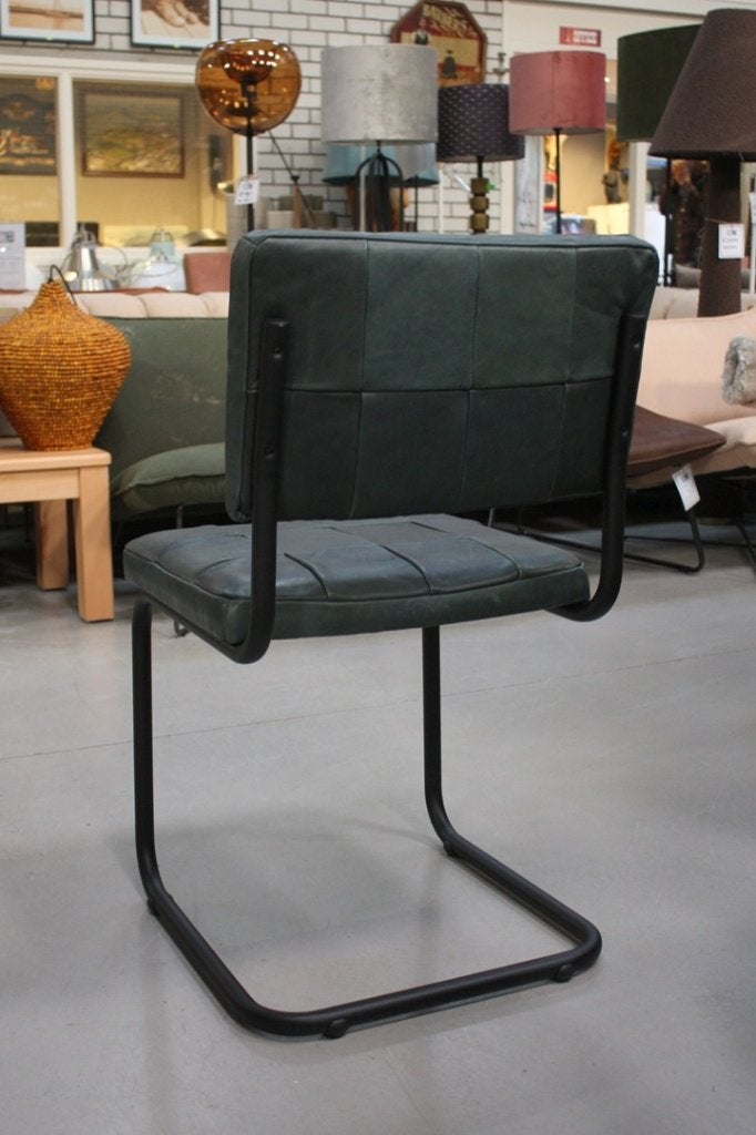 5 x eetkamerstoel Nelson Jess Design metaal leer sledestoel, Ophalen, Overige kleuren, Zo goed als nieuw, Vijf, Zes of meer stoelen