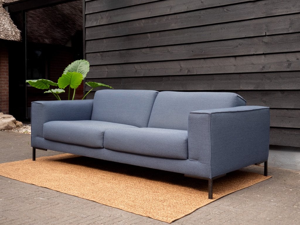 Design on Stock Aikon | 2,5zits Design bank | Blauw ploegwol, Huis en Inrichting, Banken | Bankstellen, 75 tot 100 cm, Ophalen of Verzenden