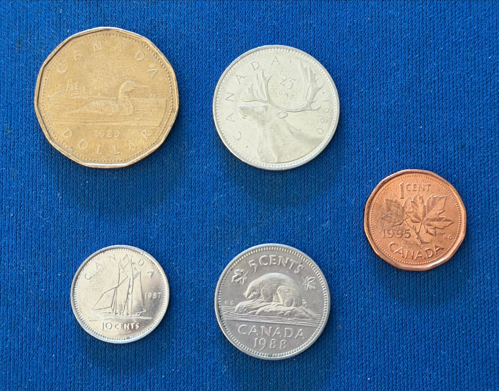 Canadese munten set - 5 verschillende munten, Ophalen of Verzenden, Noord-Amerika, Setje