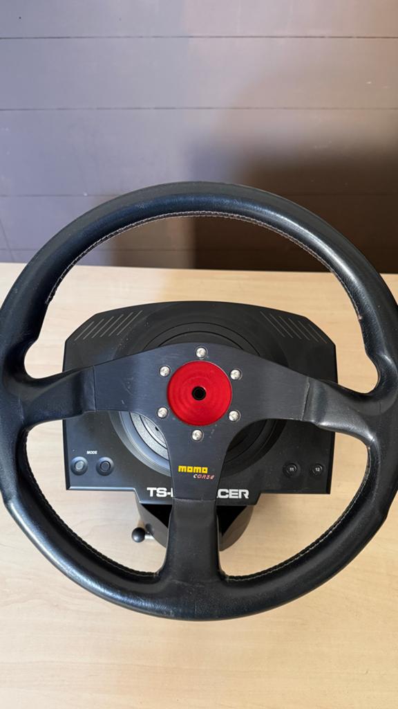 Thrustmaster TS Pc racestuur, pedalen, shifter & handrem, Ophalen, Racestuur, Gebruikt, Force feedback