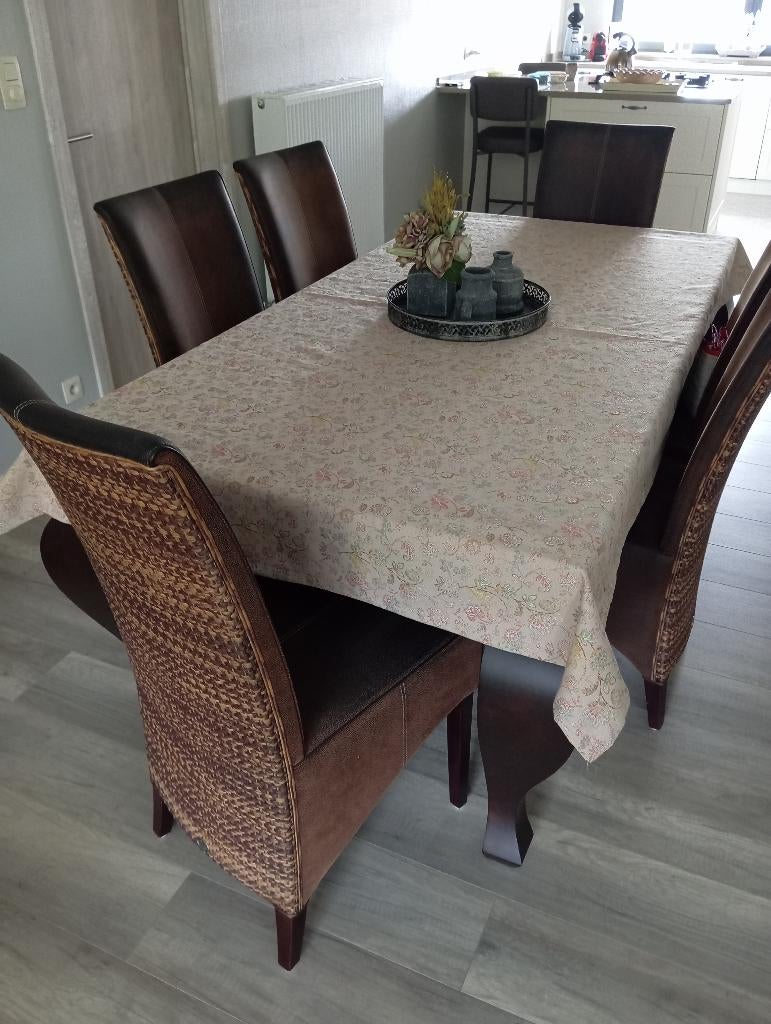 Tafel en stoelen, Ophalen, 200 cm of meer, Zo goed als nieuw, Vijf personen of meer