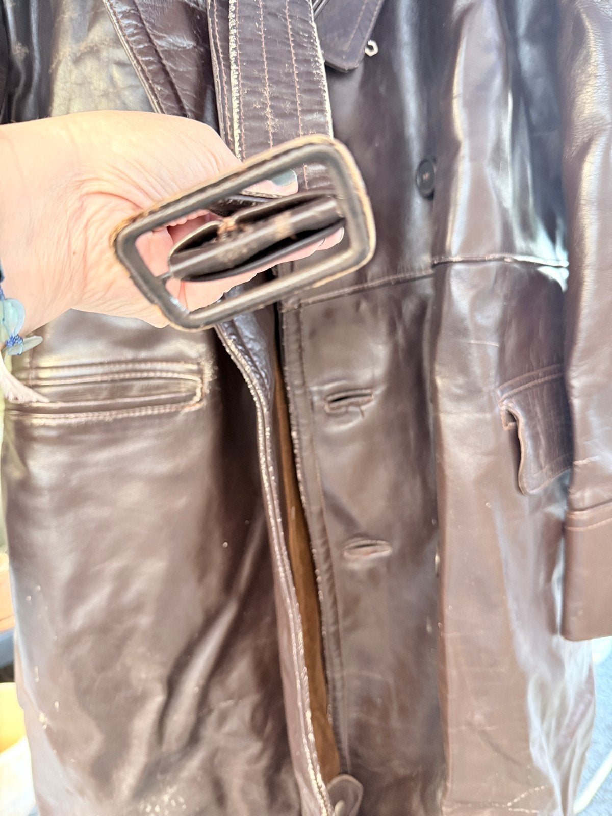 Leren vintage Solex jas, Vintage, Gebruikt, Vintage, Overige typen