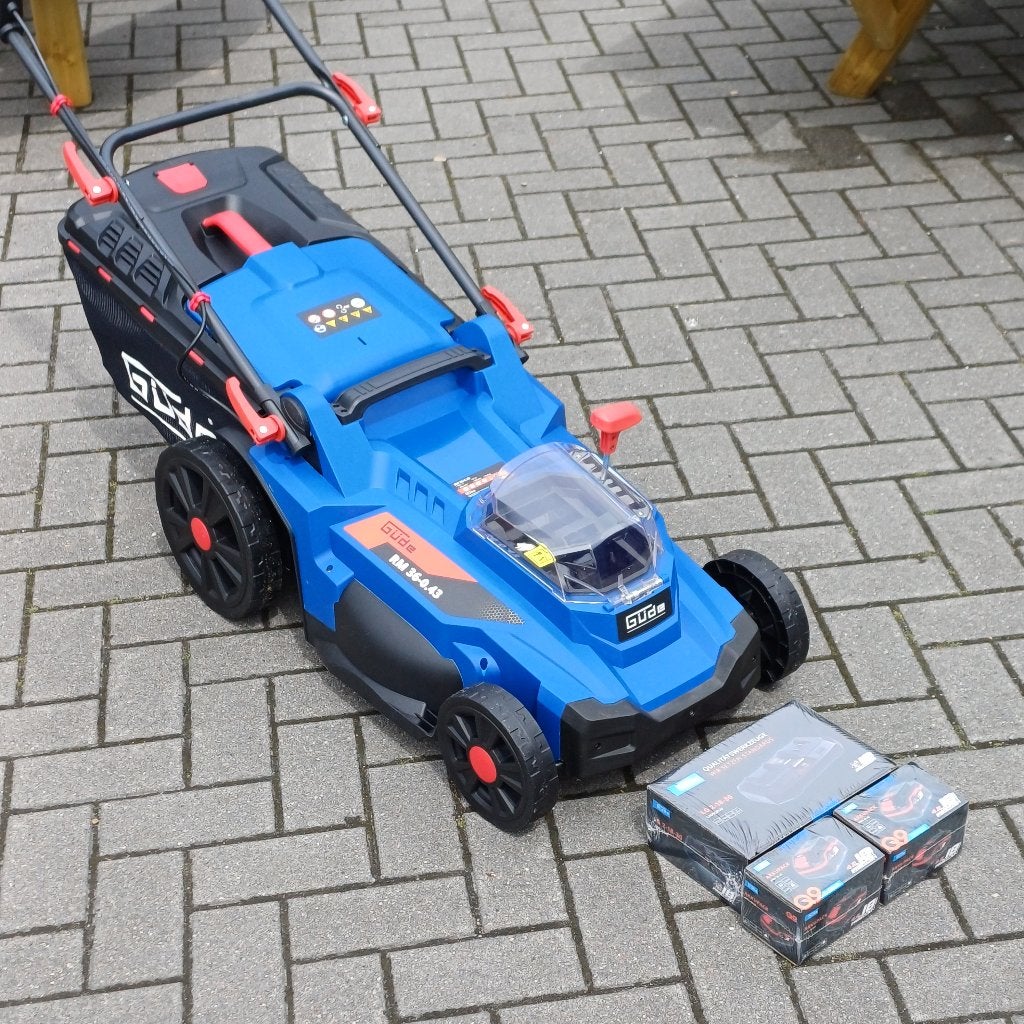 Gude RM 36-402-30.43 Mulch accu grasmaaier 43 cm!!, Ophalen, Cirkelmaaier, Accu-grasmaaier, Nieuw