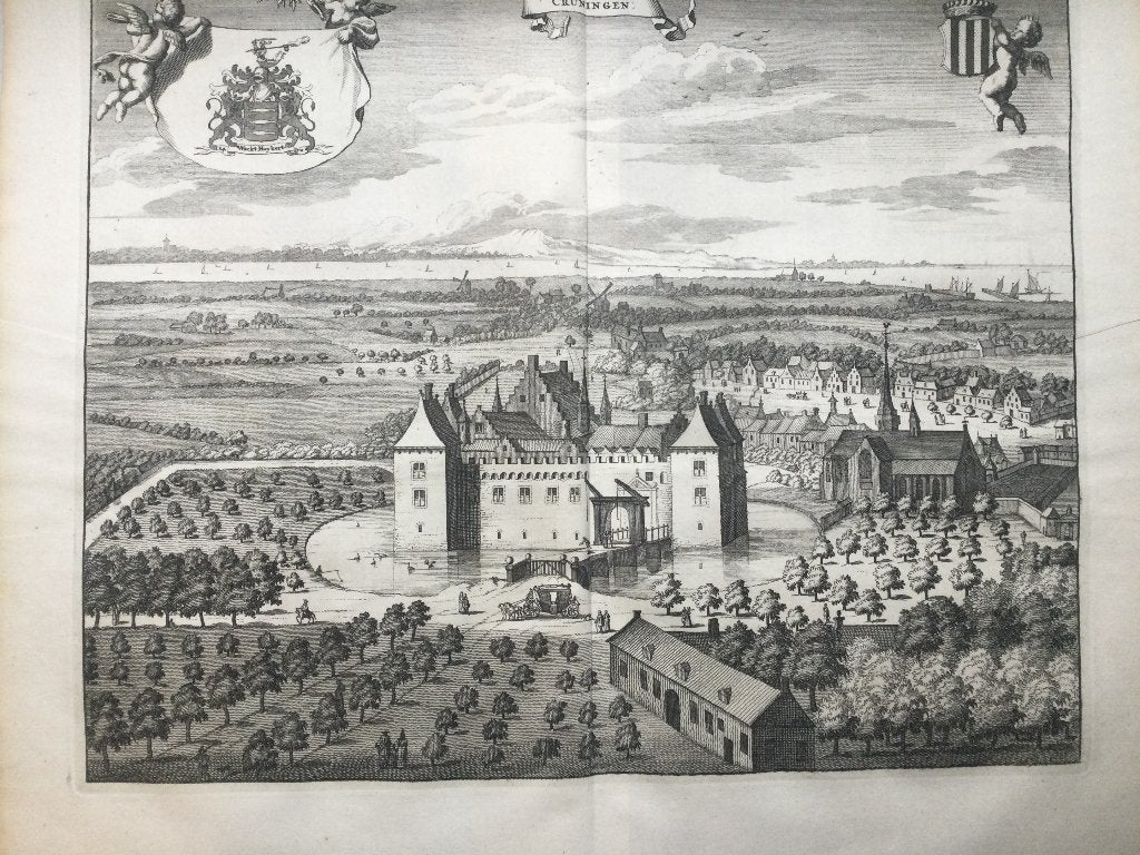 Kruiningen, Heerlijkheid Cruningen,  1696, 28 cm, Stadsgezicht, 1600 - 1699, Verzenden
