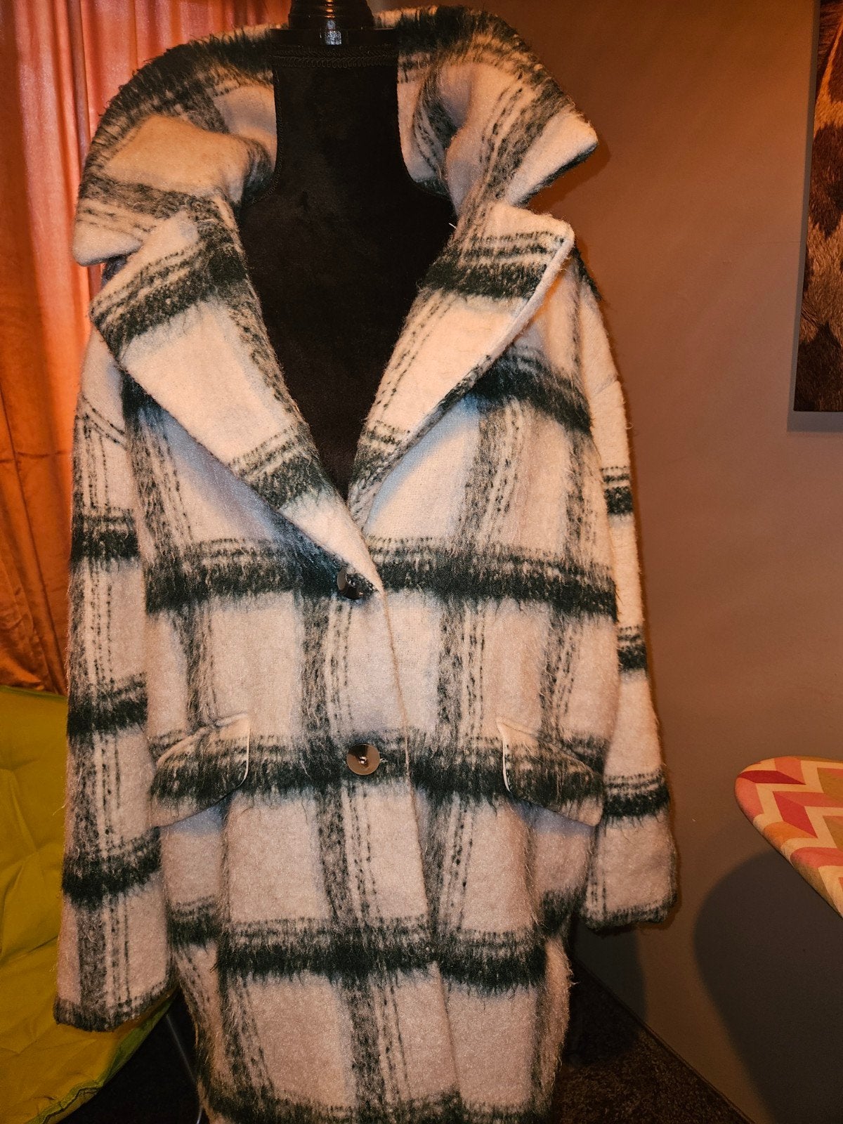 mooie winterjas GROEN/BEIGE MAAT 44, Ophalen of Verzenden, Zo goed als nieuw, Beige, Jas of Mantel
