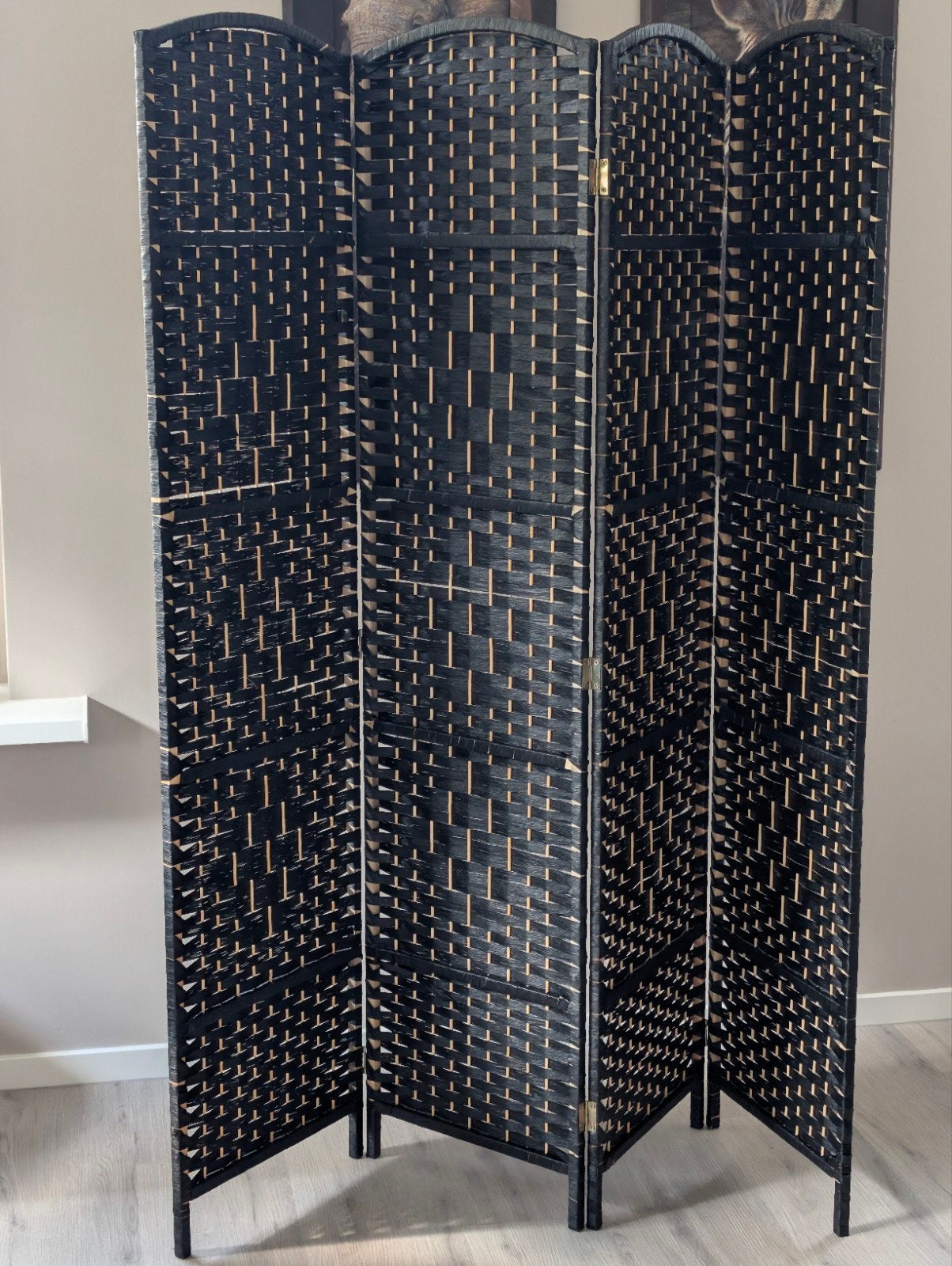 Kamerscherm Zwart (4 panelen), Huis en Inrichting, Ophalen of Verzenden, Nieuw