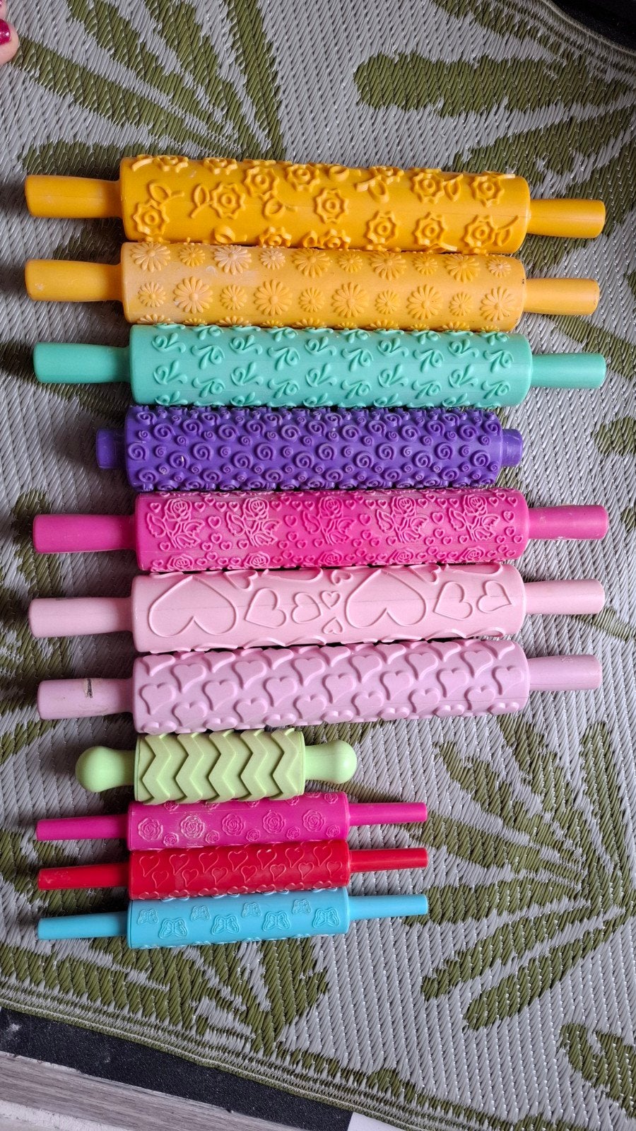 Reliëf rollers voor deeg of klei - Diverse patronen, Ophalen
