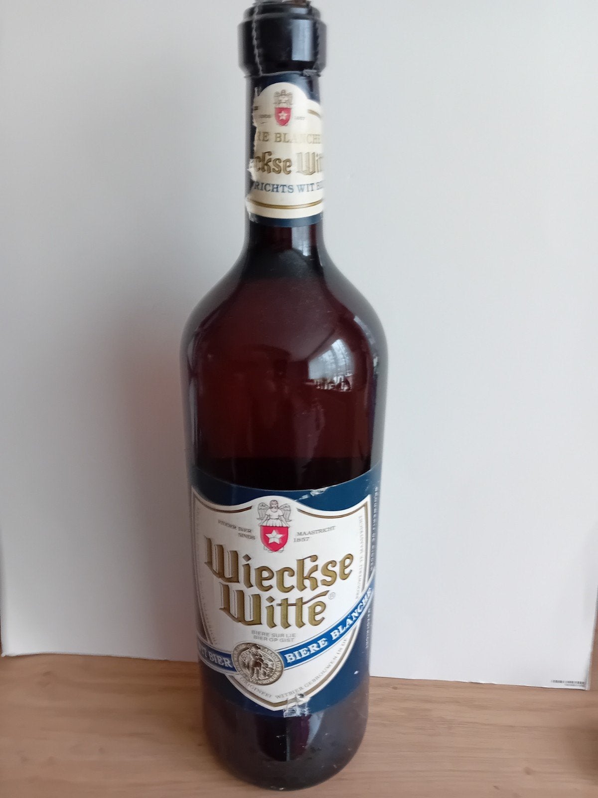 Volle 3 liter Wieckse Witte fles, Ophalen of Verzenden, Gebruikt, Flesje(s), Overige merken