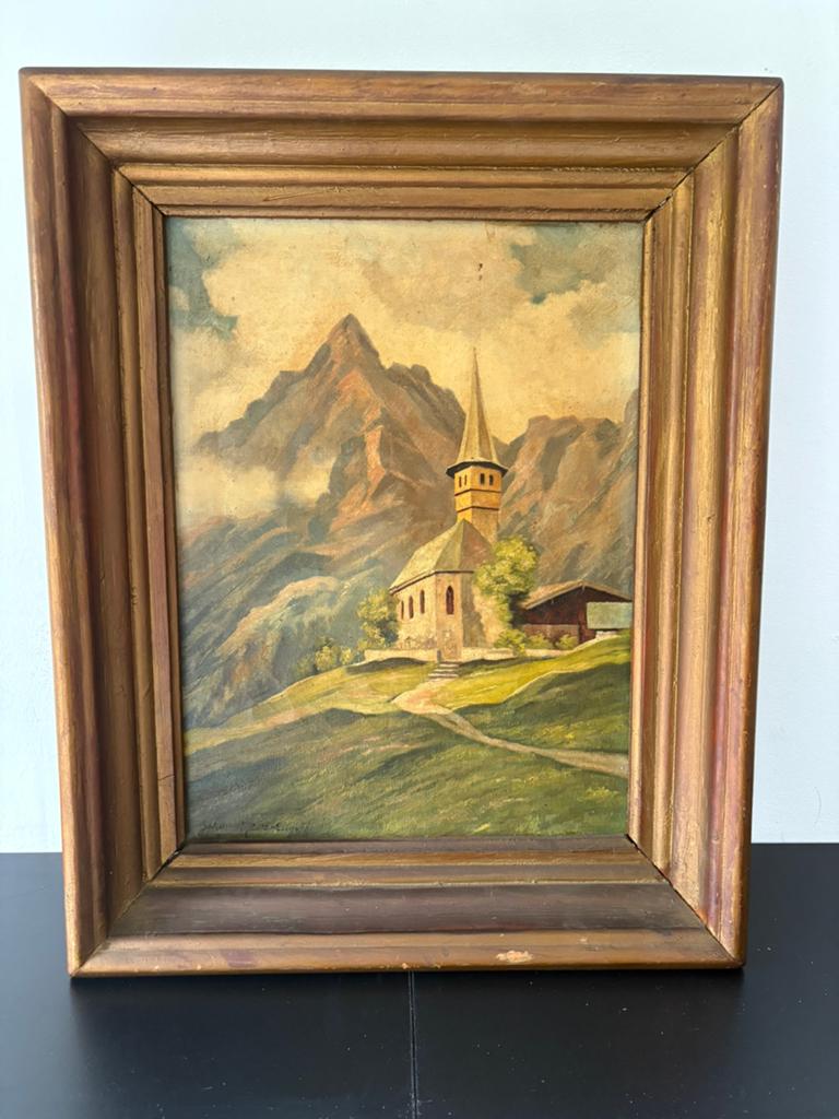 Olie op Doek - Gesigneerd Johann Pïaz-Eugelz – C. 1950, Antiek en Kunst, Kunst | Schilderijen | Klassiek, Ophalen of Verzenden