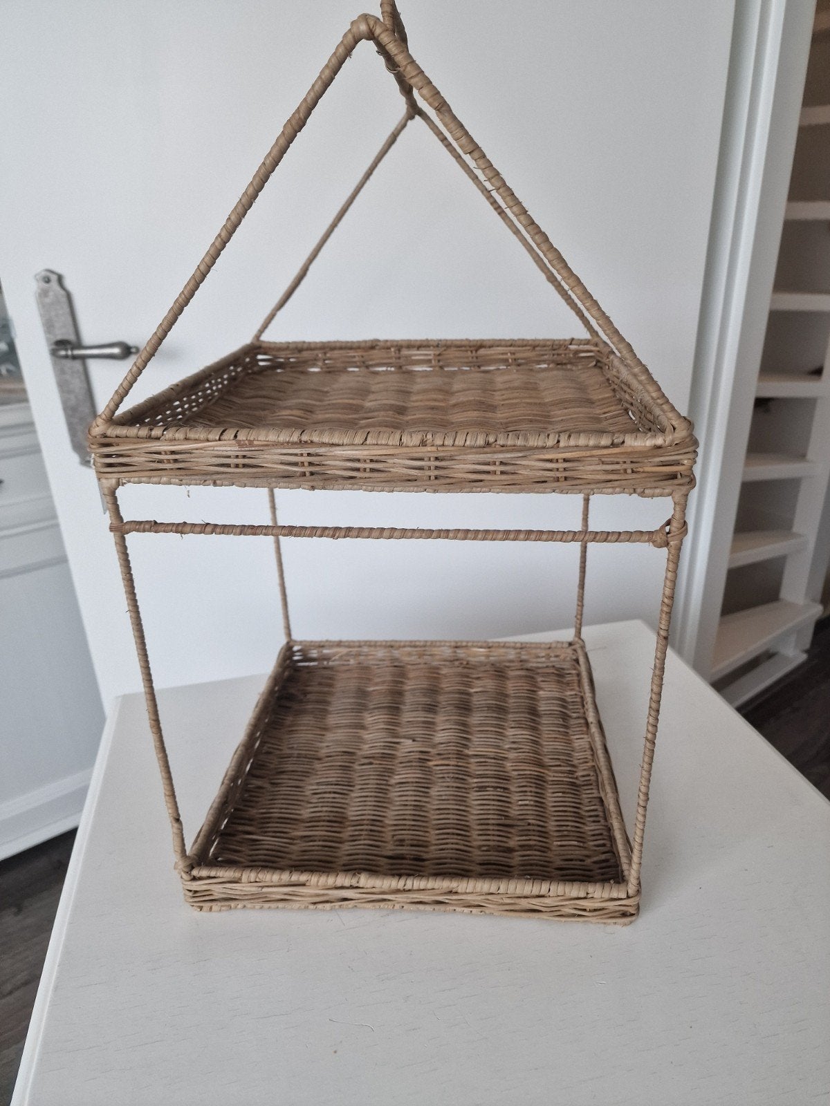 Riviera maison  rattan etagere, Gebruikt, Gevlochten, Mand, Ophalen of Verzenden