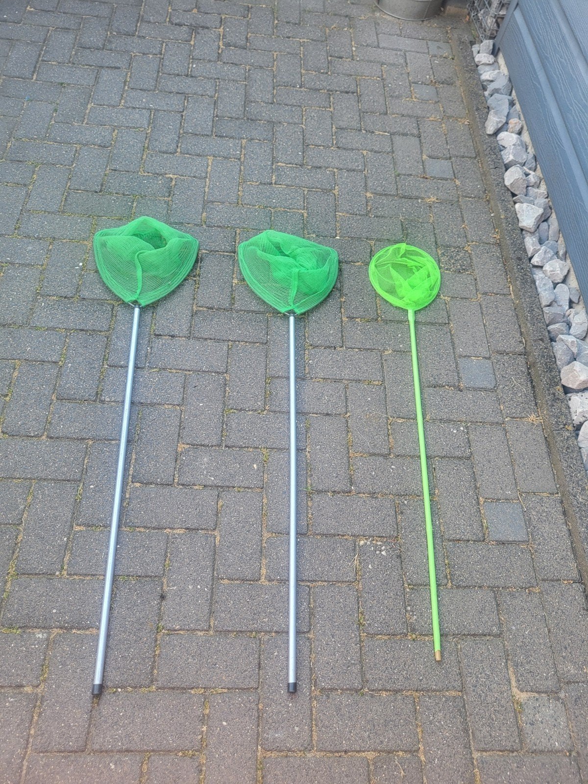 Schepnet 3 stuks voor kinderen allemaal groen en zilver, Watersport en Boten, Hengelsport | Karpervissen, Ophalen of Verzenden