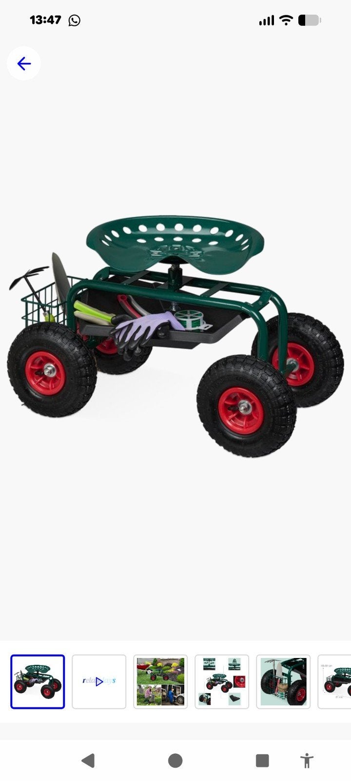 Nieuwe Tuinkar/Tractorzitje - Ongebruikt in doos, Ophalen, Nieuw