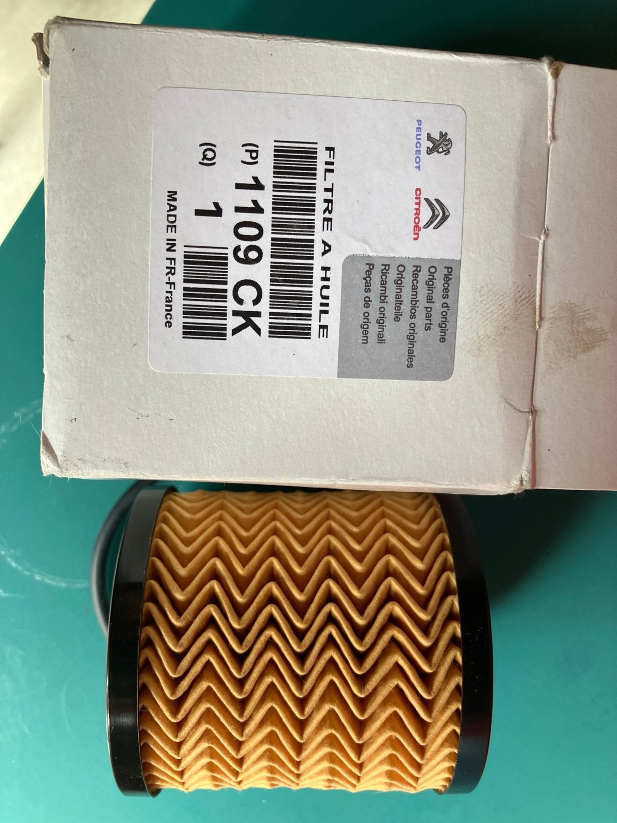 Originele Peugeot Citroën Oliefilter 1109 CK, Auto-onderdelen, Ophalen of Verzenden, Nieuw, Peugeot