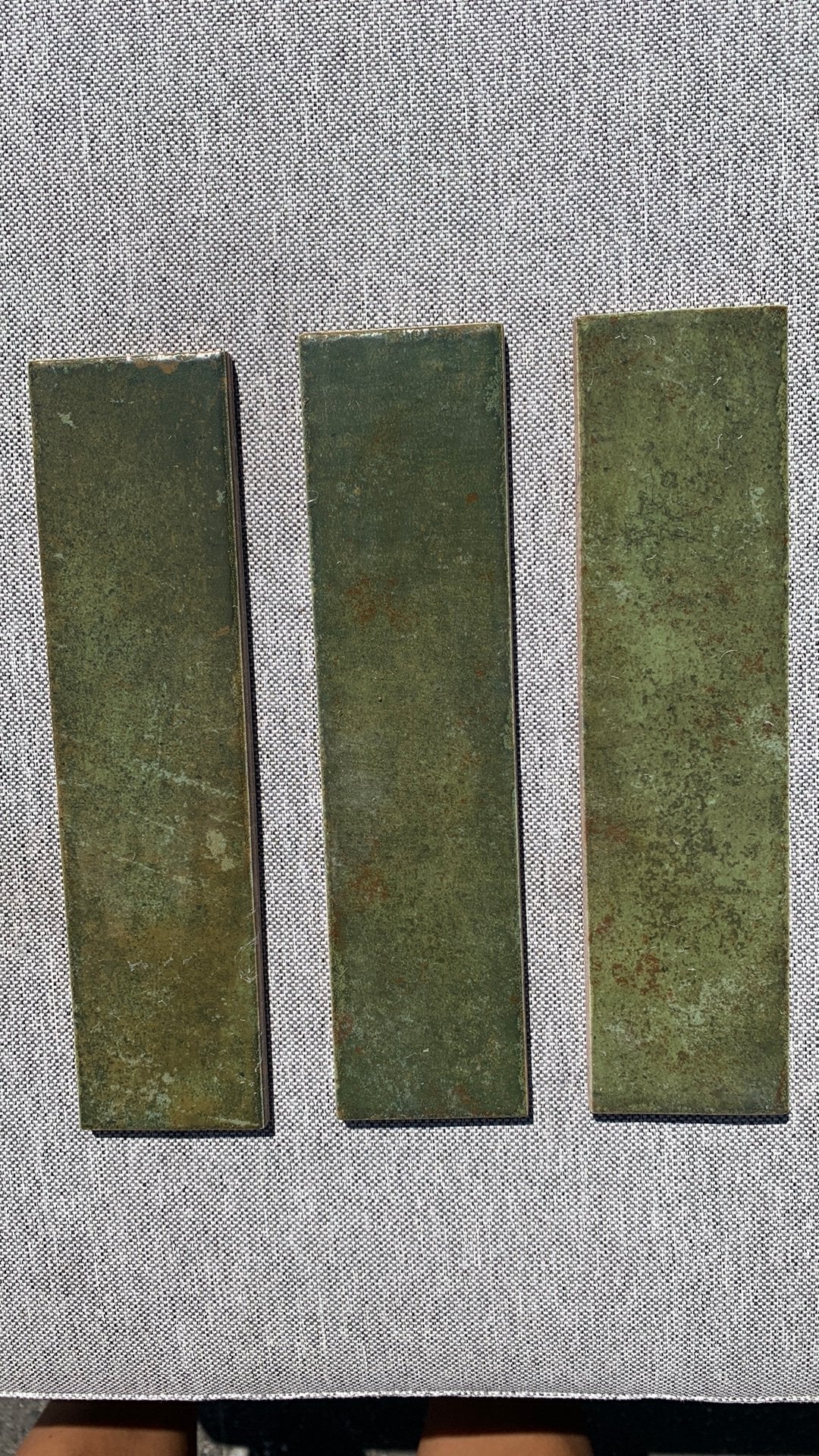 Donkergroene keramische tegels, Doe-het-zelf en Verbouw, Tegels, Ophalen, Nieuw, Minder dan 20 cm, Minder dan 20 cm