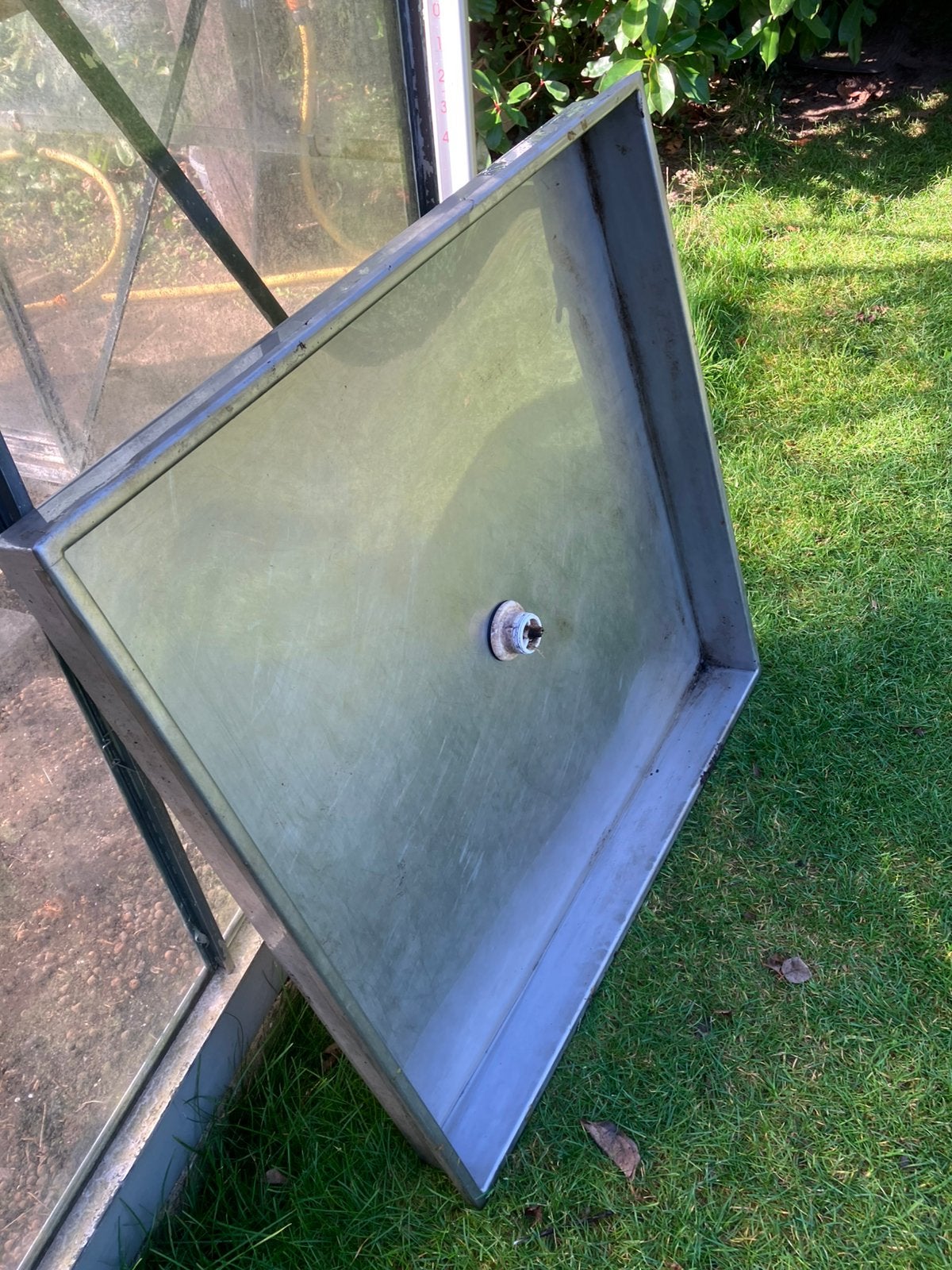Te koop (rvs douchebak), Tuin en Terras, Ophalen of Verzenden, Gebruikt